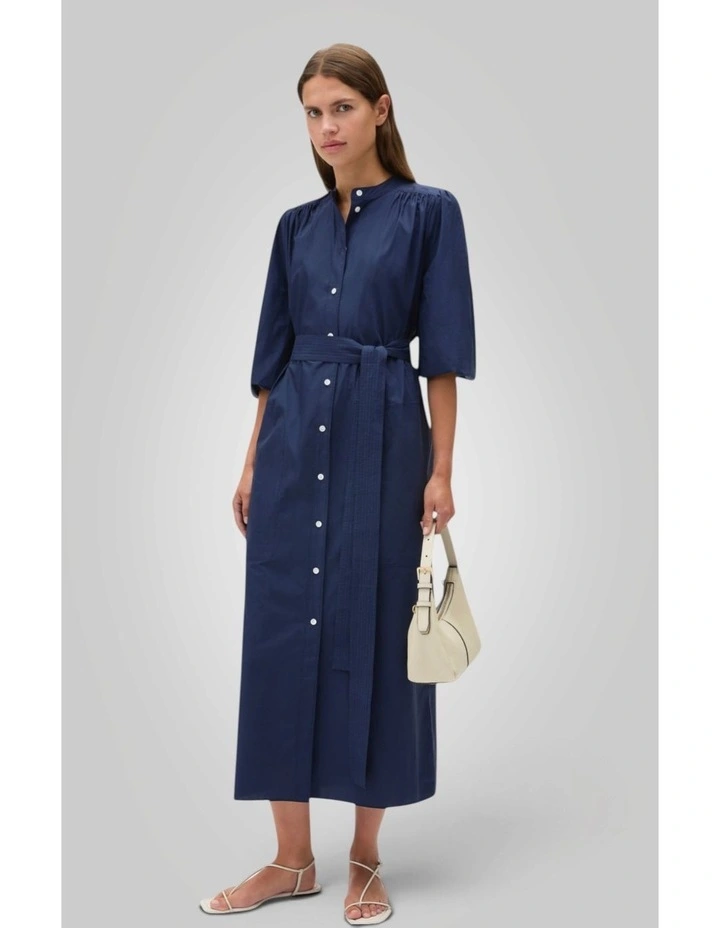 Cleo Poplin Dress in North Sea image 1