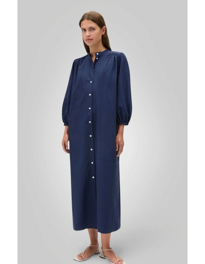 Cleo Poplin Dress in North Sea image 5