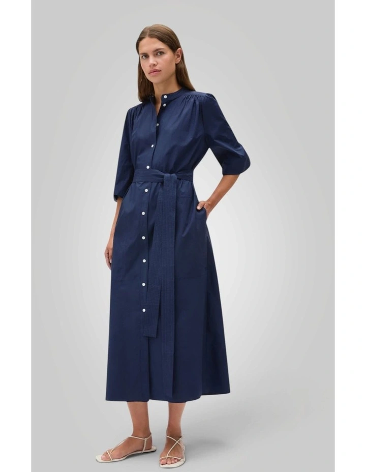 Cleo Poplin Dress in North Sea image 6