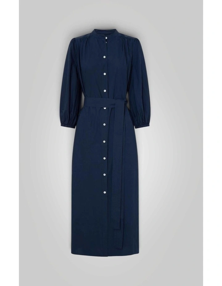 Cleo Poplin Dress in North Sea image 7