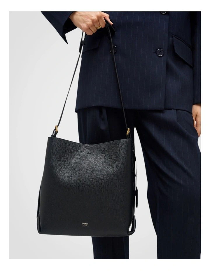 Margot Hobo Bag in Black image 6