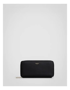 Margot Medium Zip Around Wallet in Black
