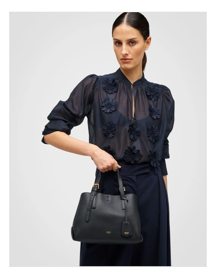 Margot Mini Day Bag in Black image 5