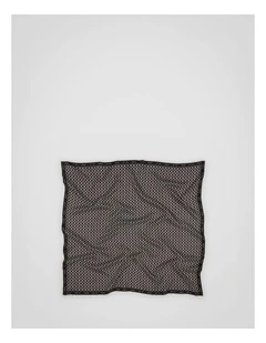 All Over Logo Silk Scarf in Black