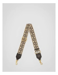 Logo Bag Strap in Black/Natural