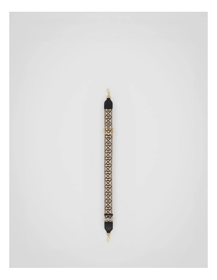 Logo Bag Strap in Black/Natural image 2