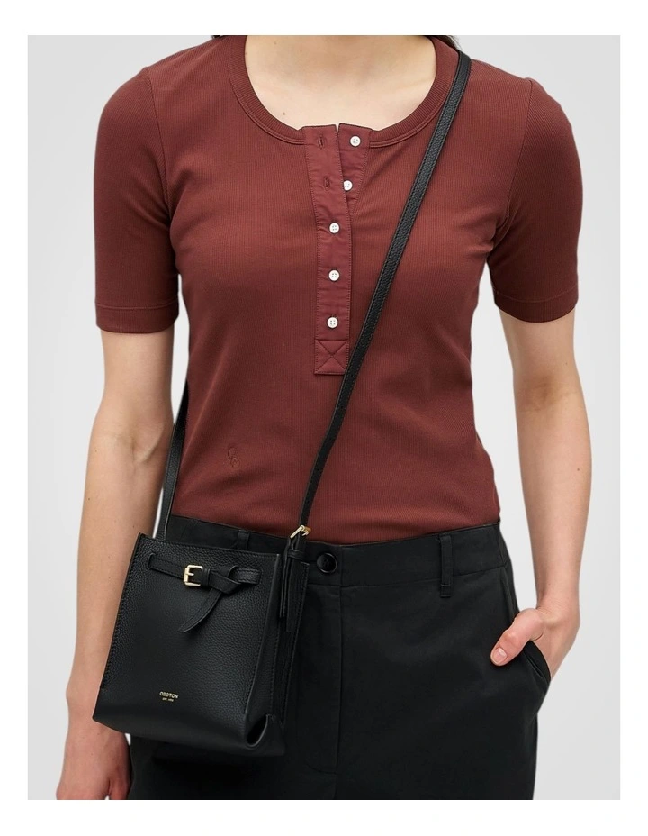 Margot Tiny Bucket Bag in Black image 4