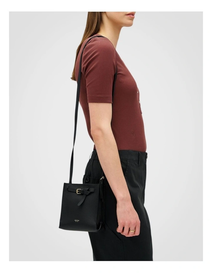 Margot Tiny Bucket Bag in Black image 5