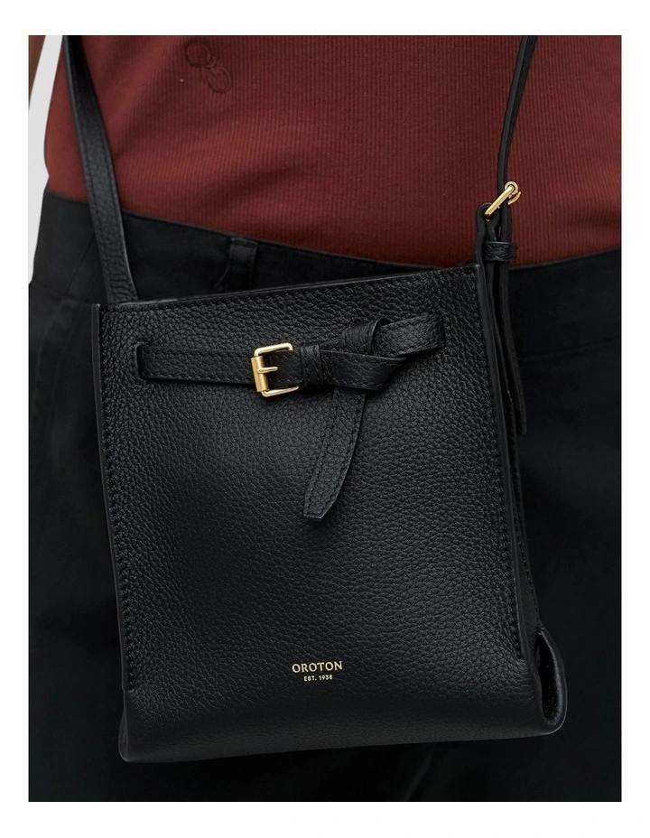 Margot Tiny Bucket Bag in Black image 6