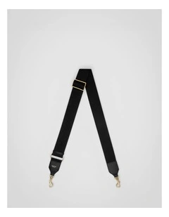 Logo Bag Strap in Black