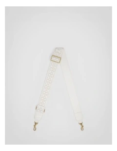 Logo Bag Strap in Ecru/Cream