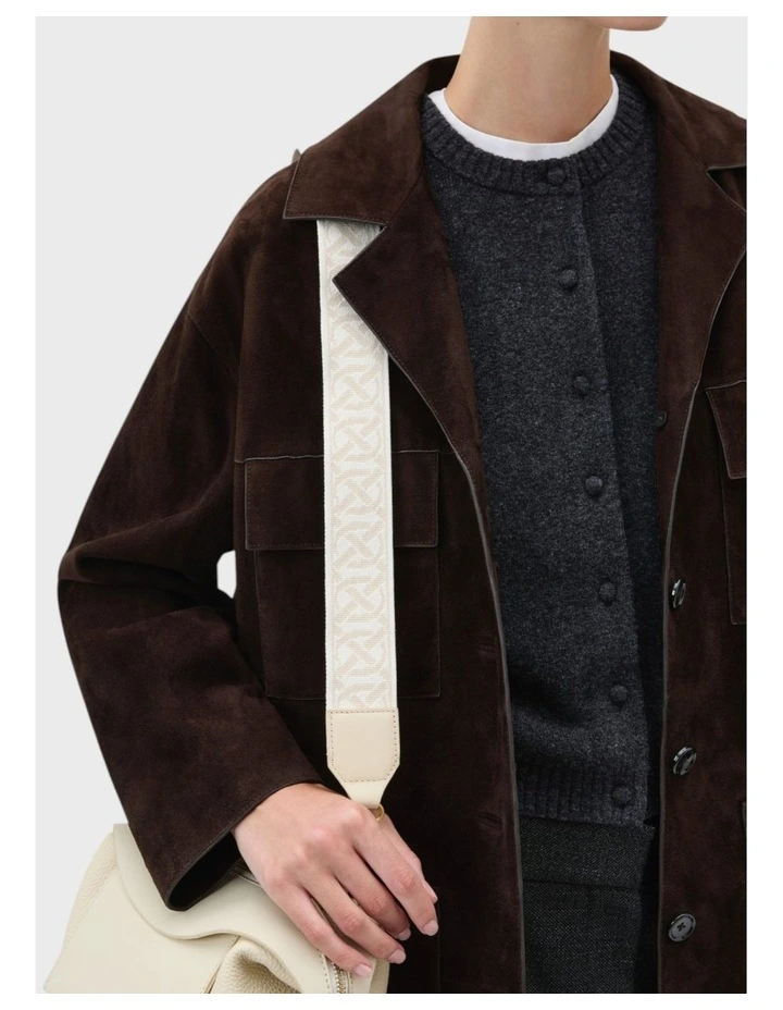 Logo Bag Strap in Ecru/Cream image 3