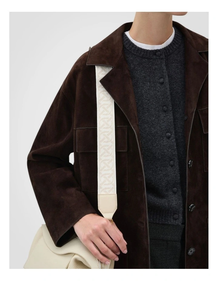 Logo Bag Strap in Ecru/Cream image 4