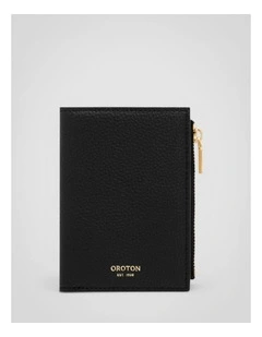 Margot Mini 10 Credit Card Zip Wallet in Black