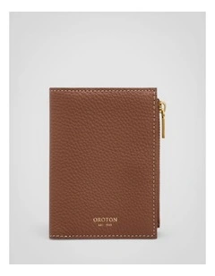Margot Mini 10 Credit Card Zip Wallet in Whiskey