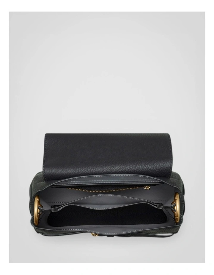 Margot Small Top Handle Bag in Black image 3