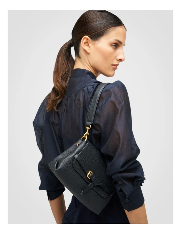 Margot Small Top Handle Bag in Black image 4