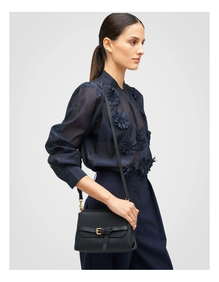 Margot Small Top Handle Bag in Black image 7