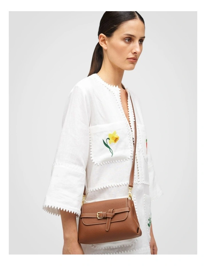 Margot Small Top Handle Bag in Whiskey image 6