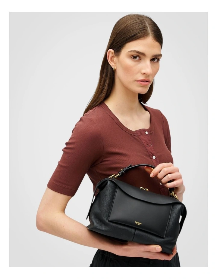 Mica Bowler Bag in Black image 4