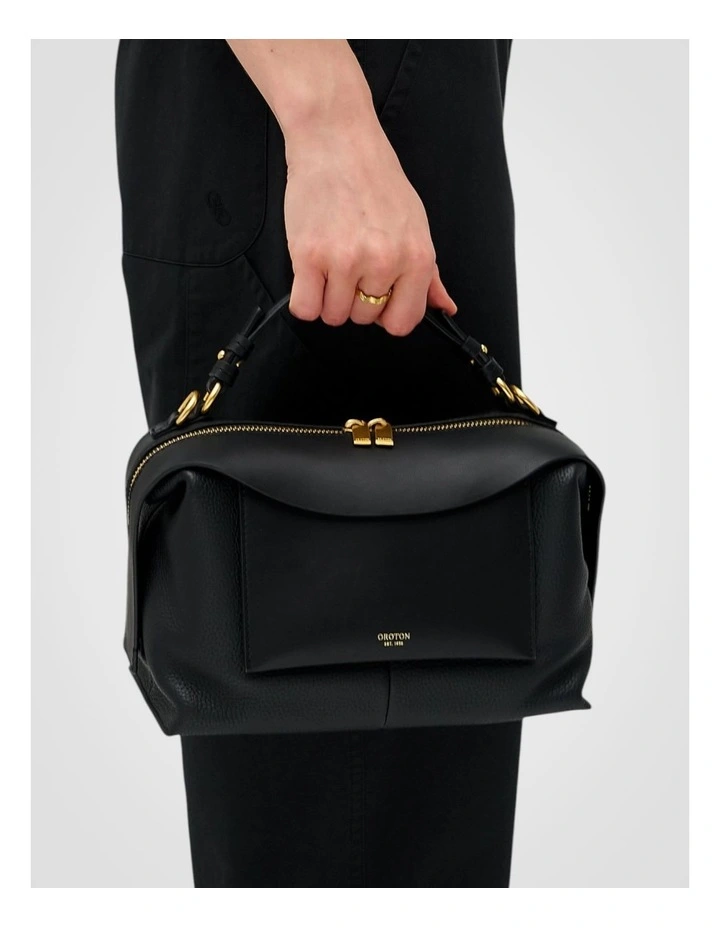 Mica Bowler Bag in Black image 5