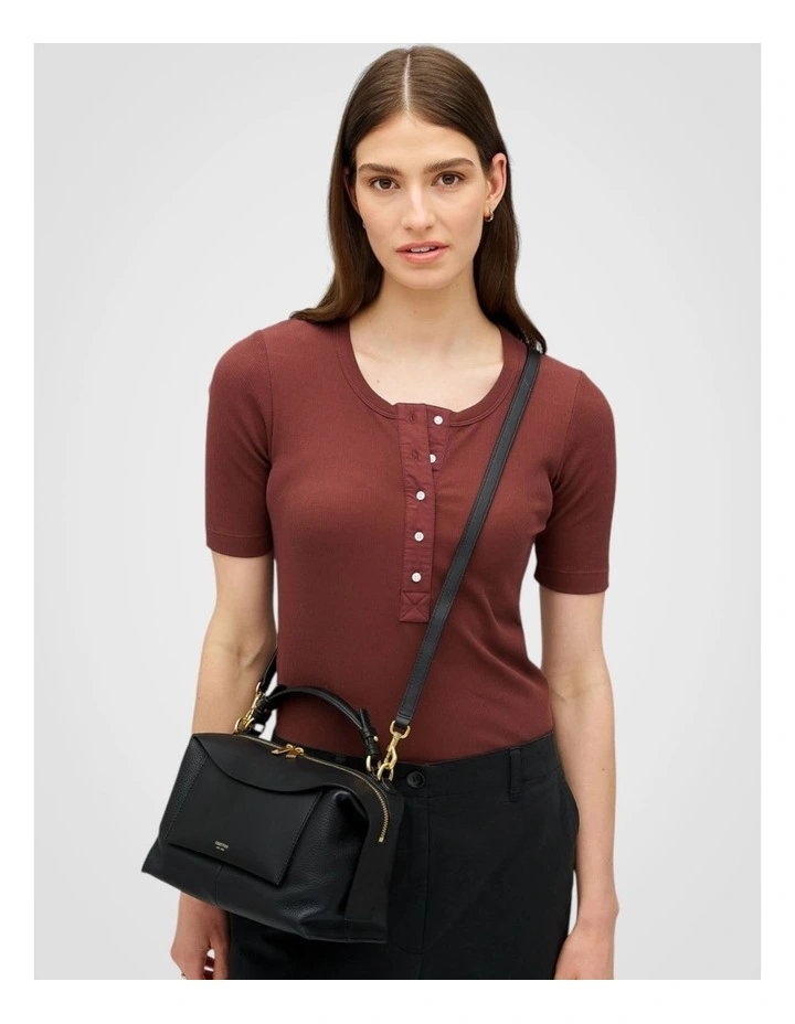 Mica Bowler Bag in Black image 6