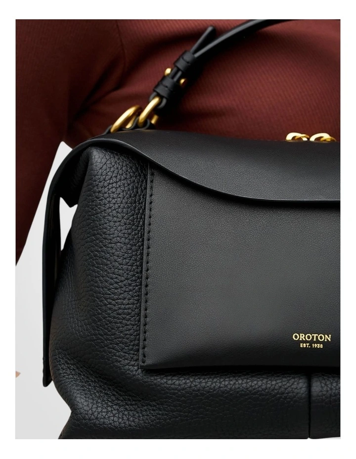 Mica Bowler Bag in Black image 7