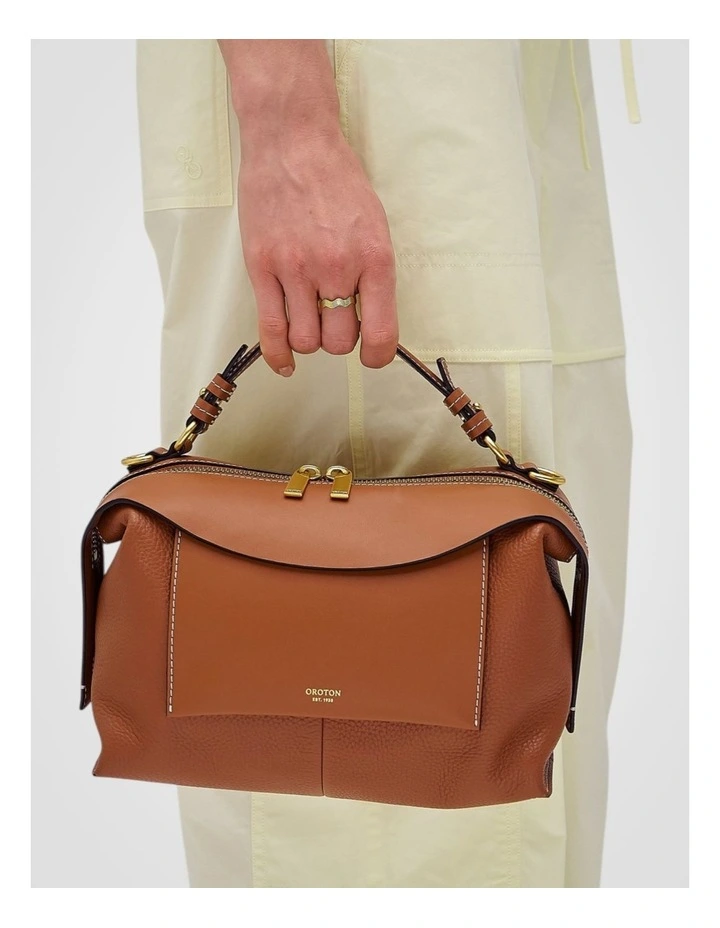 Mica Bowler Bag in Brandy image 5