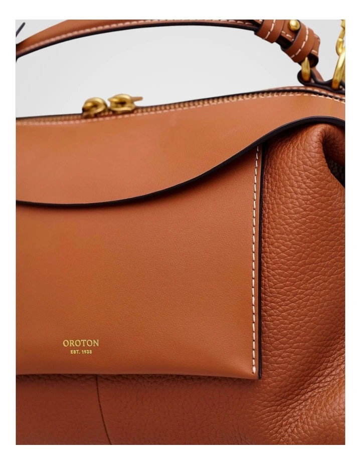 Mica Bowler Bag in Brandy image 7