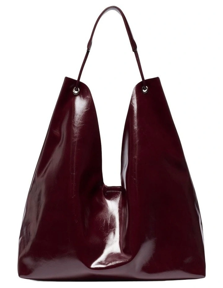 Avery Tote Bag in Burgundy image 1