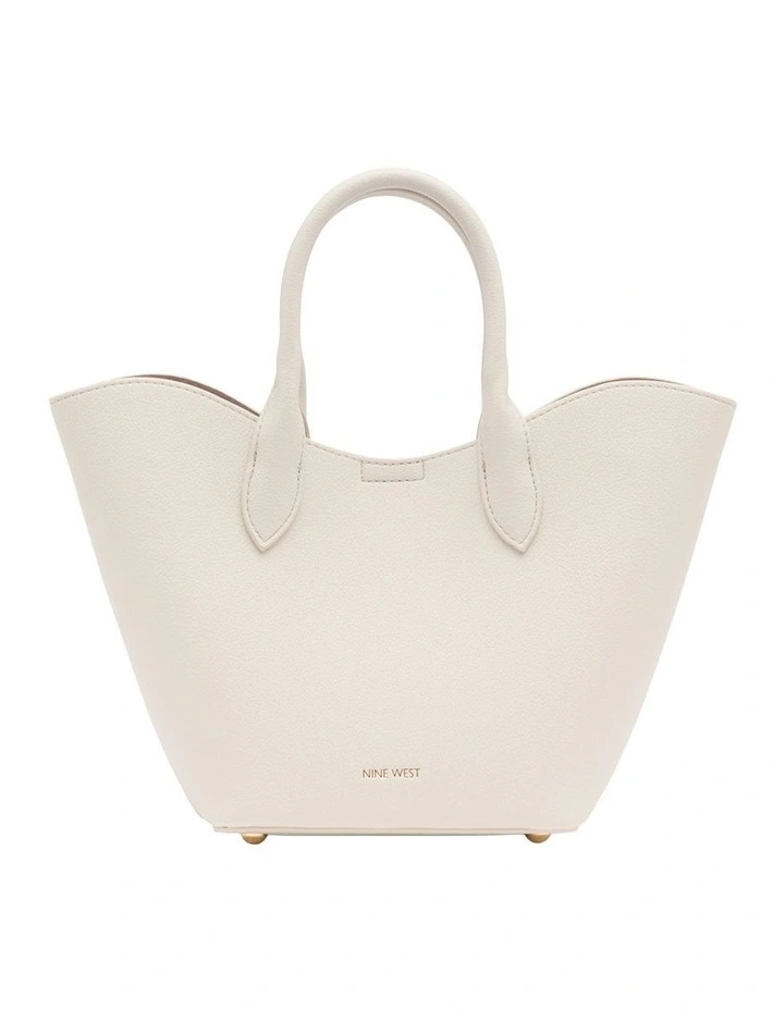 Chiara Small Tote Bag in Cream image 1