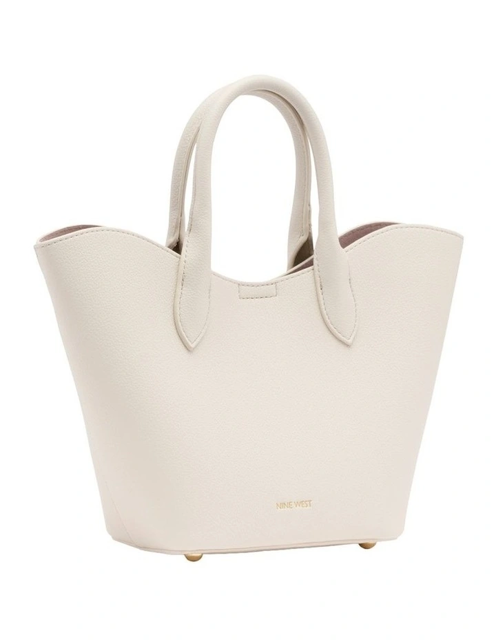 Chiara Small Tote Bag in Cream image 2