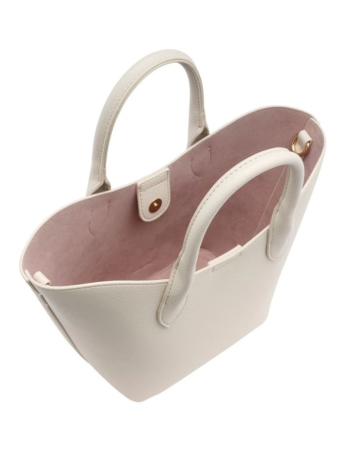 Chiara Small Tote Bag in Cream image 4
