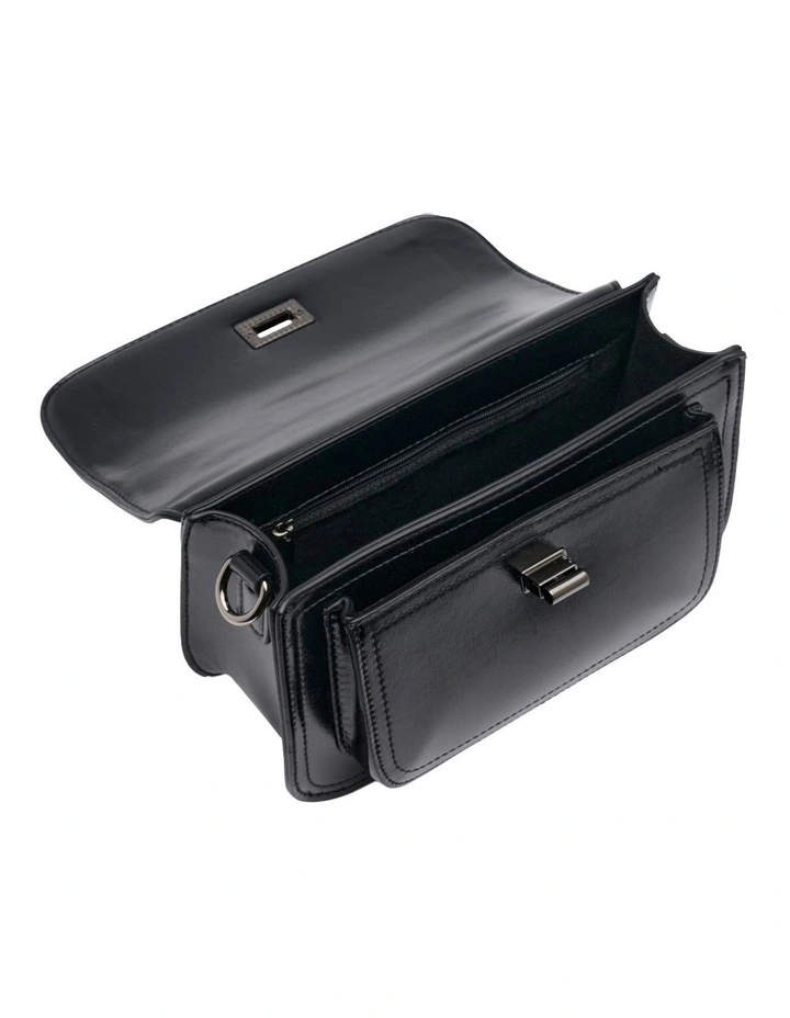 Mavis Top Handle Bag in Black image 4