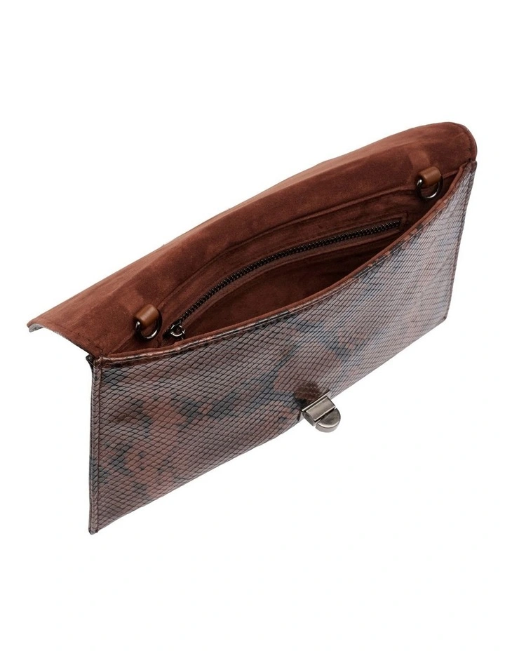 Coco Clutch in Brown Snake image 4