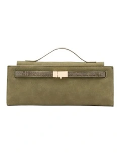 Isabel Clutch in Olive
