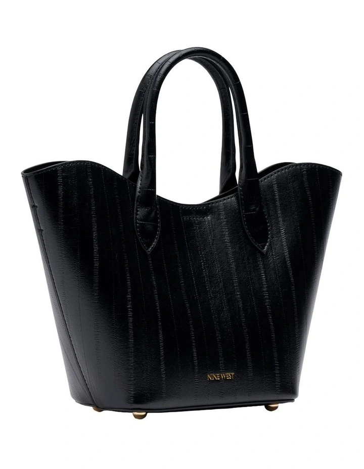 Chiara Small Tote Bag in Black image 2