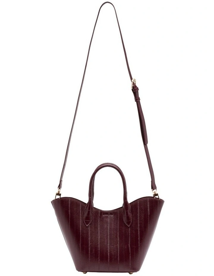 Chiara Small Tote Bag in Burgundy image 3