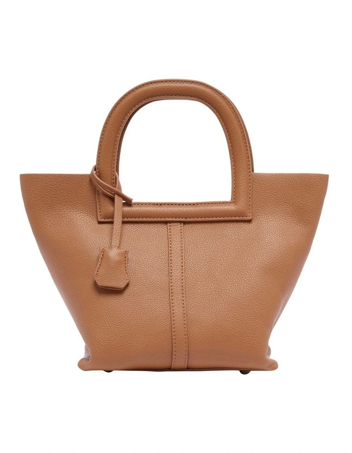 Leo Top Handle Bag in Tan image 1