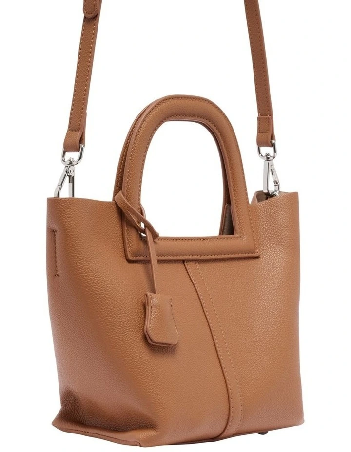Leo Top Handle Bag in Tan image 2