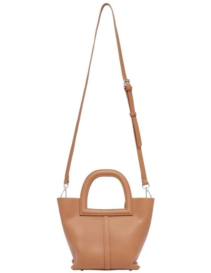 Leo Top Handle Bag in Tan image 3