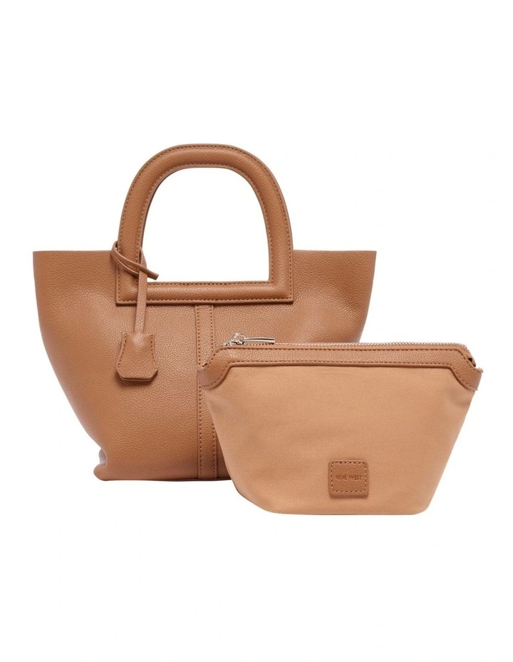 Leo Top Handle Bag in Tan image 5