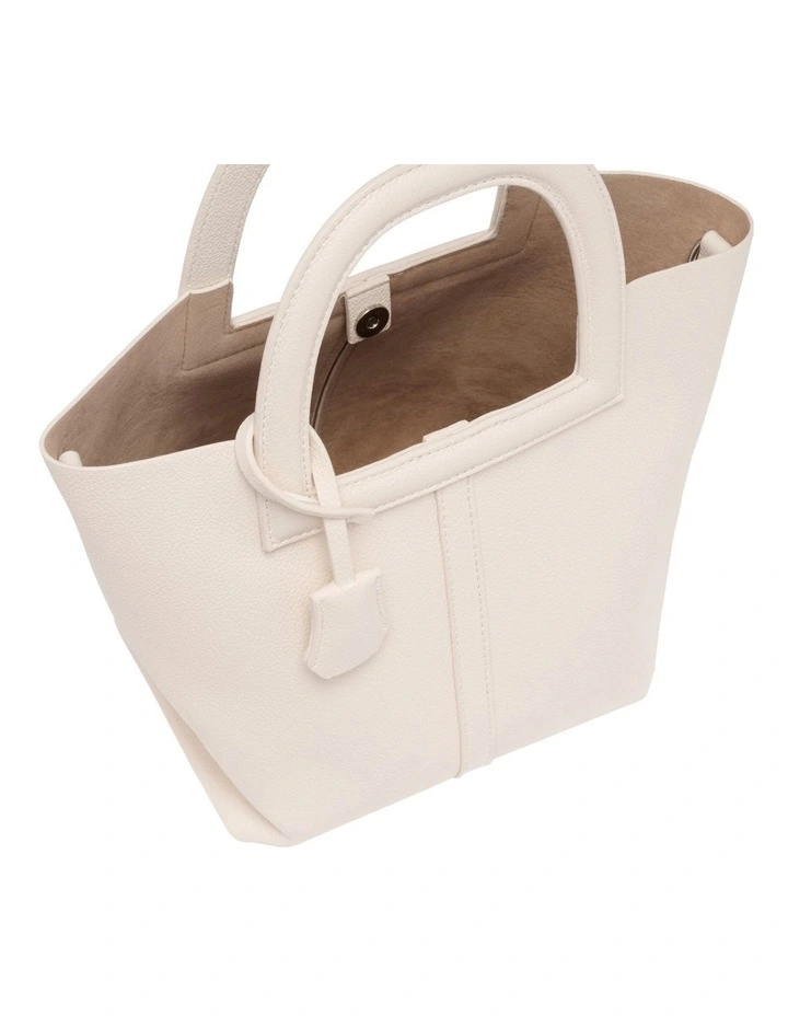 Leo Top Handle Bag in Cream image 4