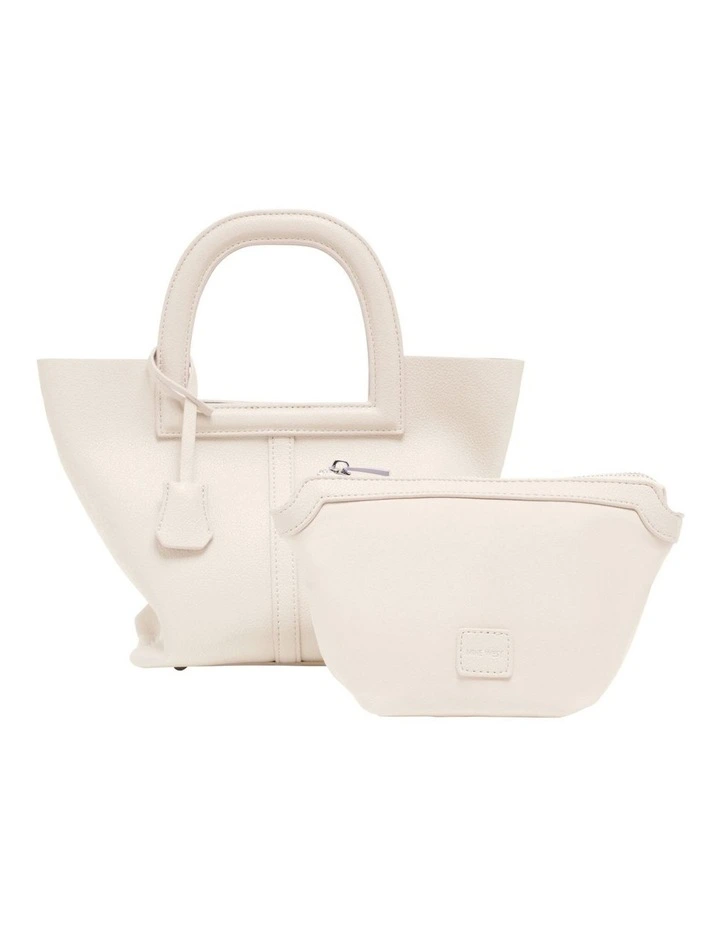 Leo Top Handle Bag in Cream image 5