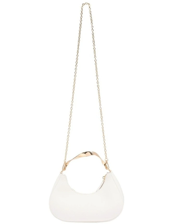 Camille Top Handle Bag in White image 3