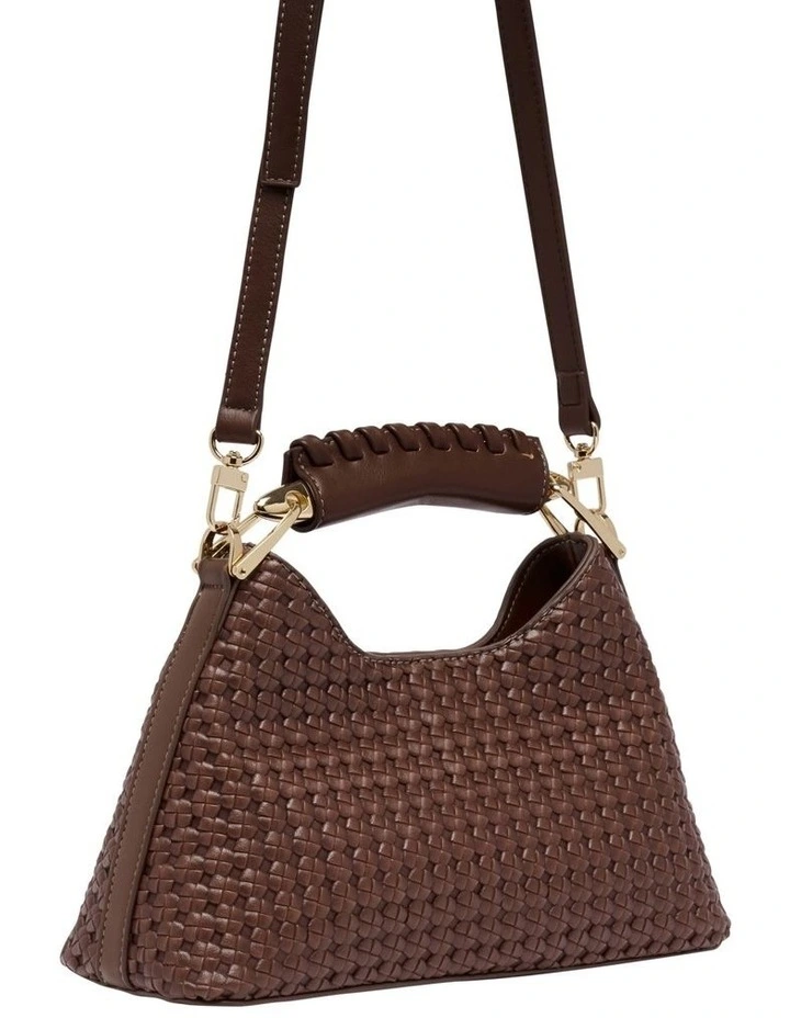 Clover Top Handle Bag in Chocolate image 2