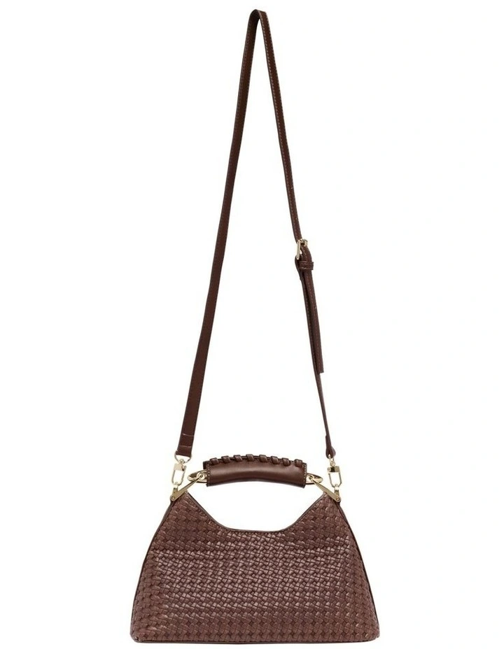 Clover Top Handle Bag in Chocolate image 3