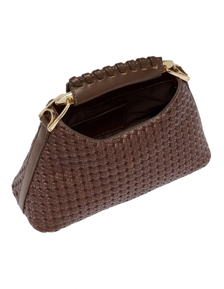 Clover Top Handle Bag in Chocolate image 4