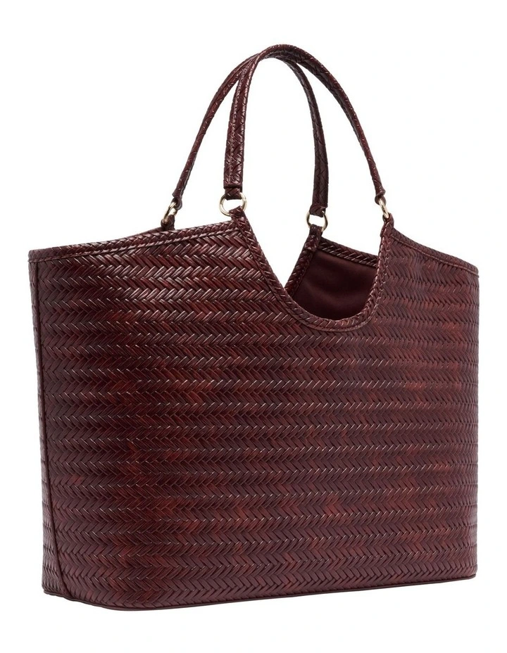 Harper Tote Bag in Wine image 2