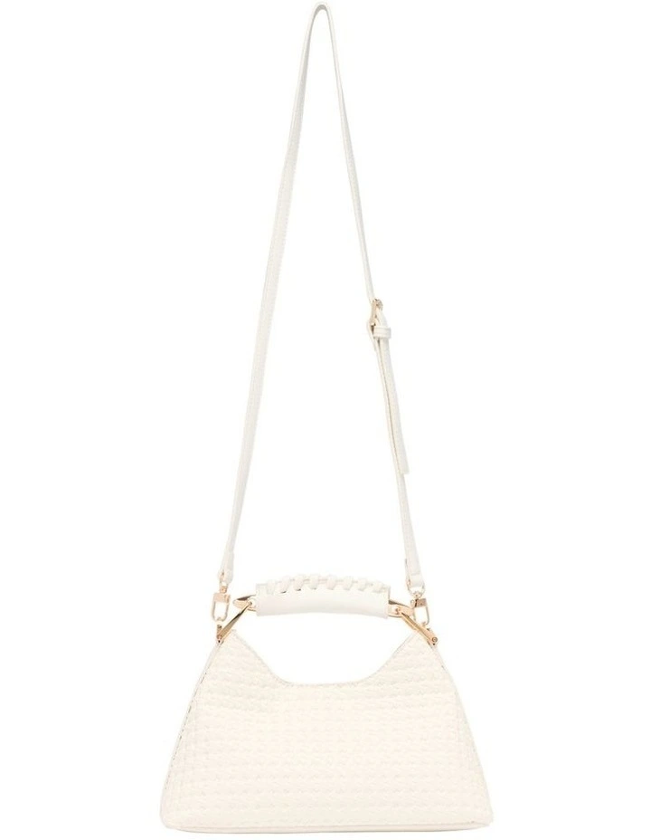 Clover Top Handle Bag in Cream image 2
